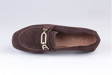 Комфортні жіночі туфлі (мокасини, лофери) Ilona 779-59 brown