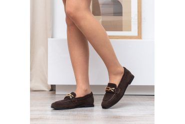 Комфортні жіночі туфлі (мокасини, лофери) Ilona 779-59 brown
