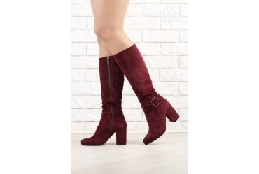 Демисезонные женские сапоги Nivelle 5567-8052 bordo